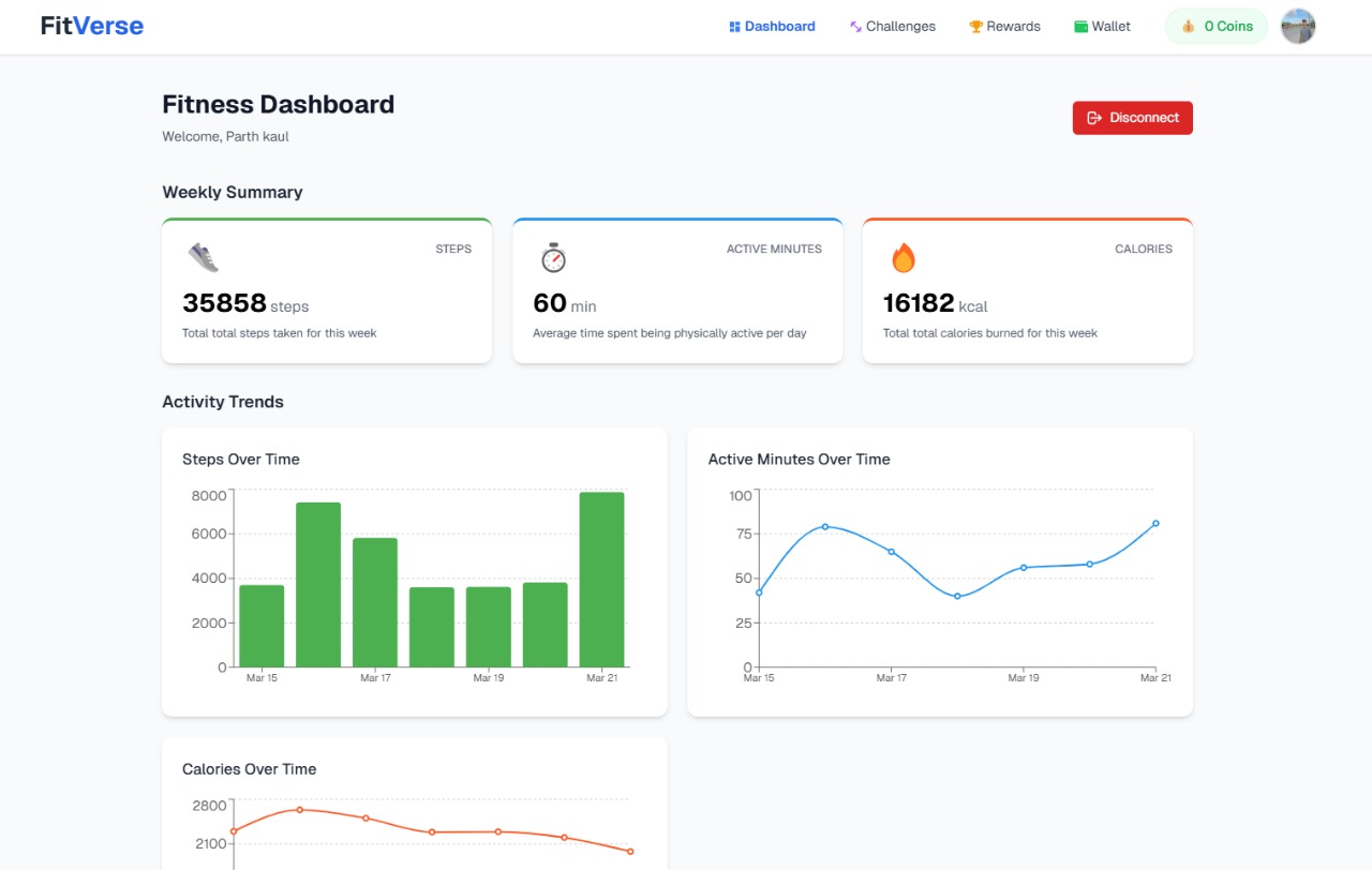 FitVerse Dashboard